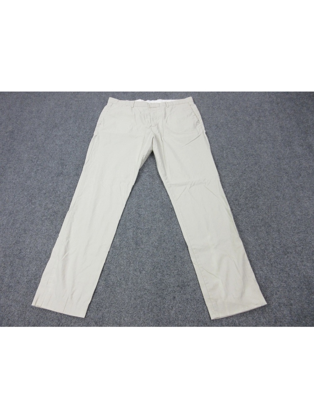 Theory Men’s Jake W. Reverse Sateen Chino Pants Beige Off-White Size 38